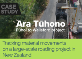 Tracking material movements on a large-scale roading project in New Zealand